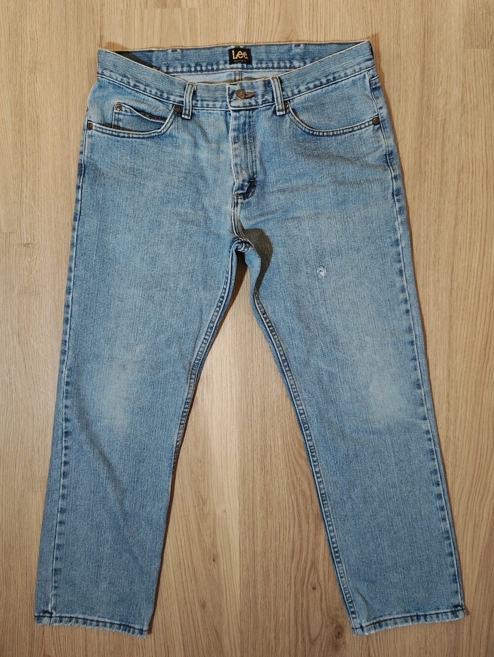 Lee Men's Light Wash Slim Straight Jeans 34 X 29